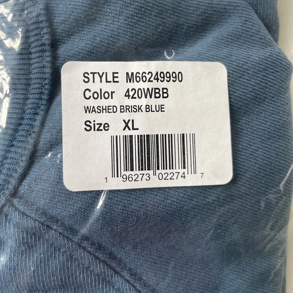 Vince Men’s NWT Crew Neck Pullover Sweatshirt in Washed Brisk Blue Size XL - Picture 8 of 9